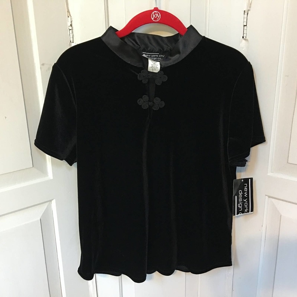 New York City Design Co. Black Velvet Top